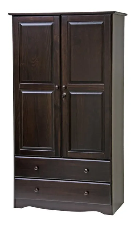 100% Solid Wood Smart Wardrobe Armoire