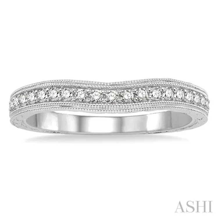 1/5 Ctw Diamond Wedding Band in 14K White Gold