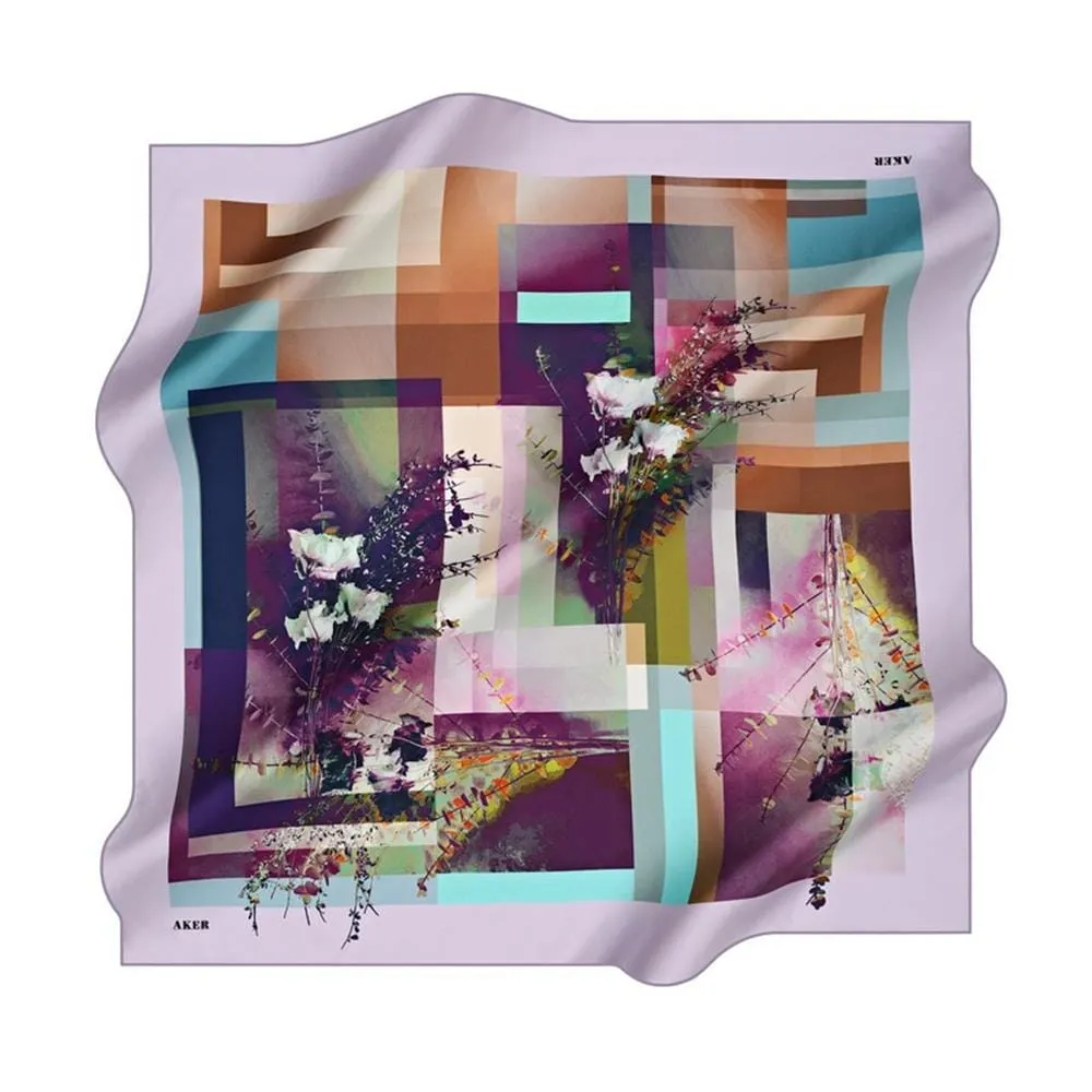 Aker Aramis Floral Silk Scarf #91