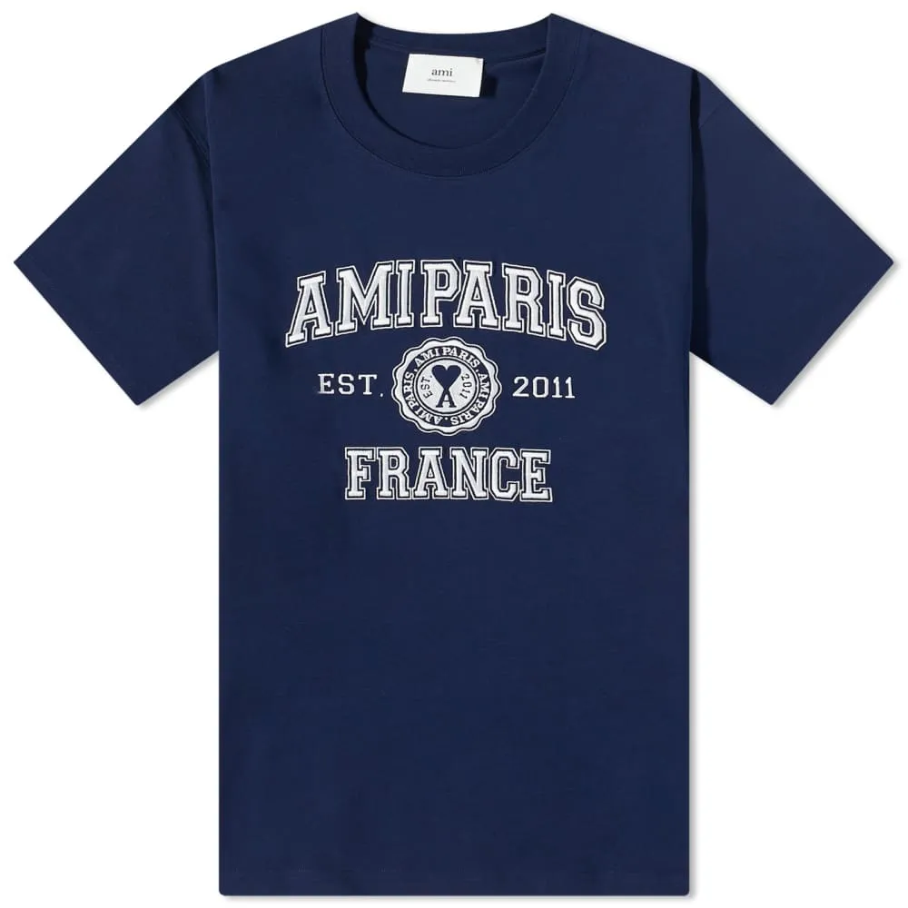 AMI Paris Varsity Logo T-Shirt