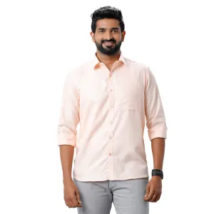 Armani - Pearl Peach Formal Shirts for Men | Ariser