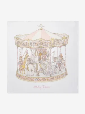 Atelier Choux Baby Girls Carousel Swaddle in Pink