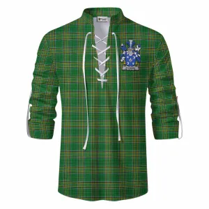 Aylward Irish Clan Tartan Ghillie Kilt Shirt with Coat of Arms