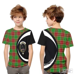 Baxter Modern Tartan Kid T-Shirt with Family Crest Circle Style