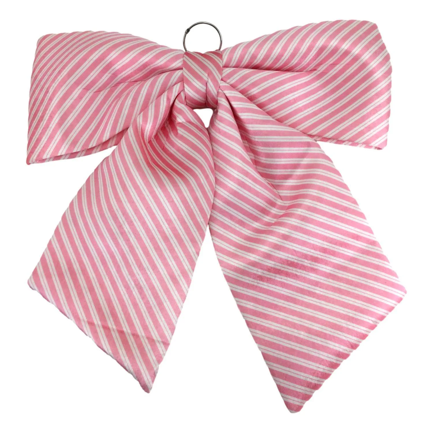 Bow Pink and White Stripe 65cmx70cm