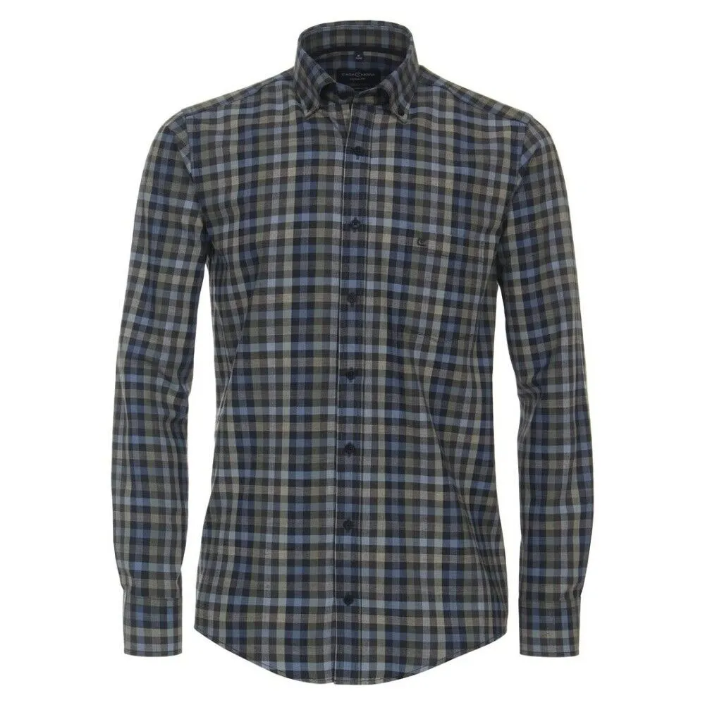 Casa Moda - Organic Cotton Check Shirt, Green