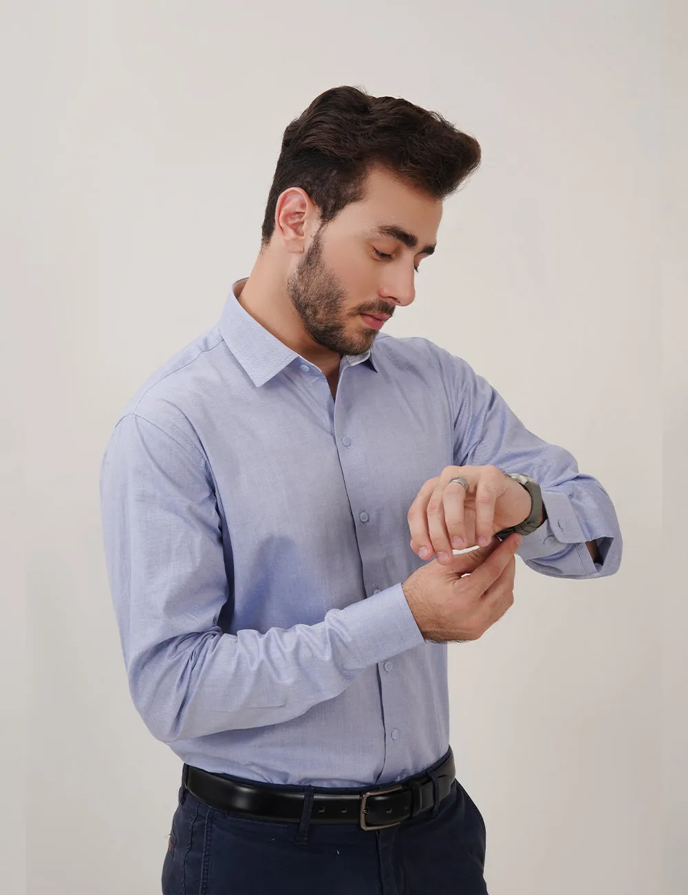 Classic Sky Blue Dress Shirt