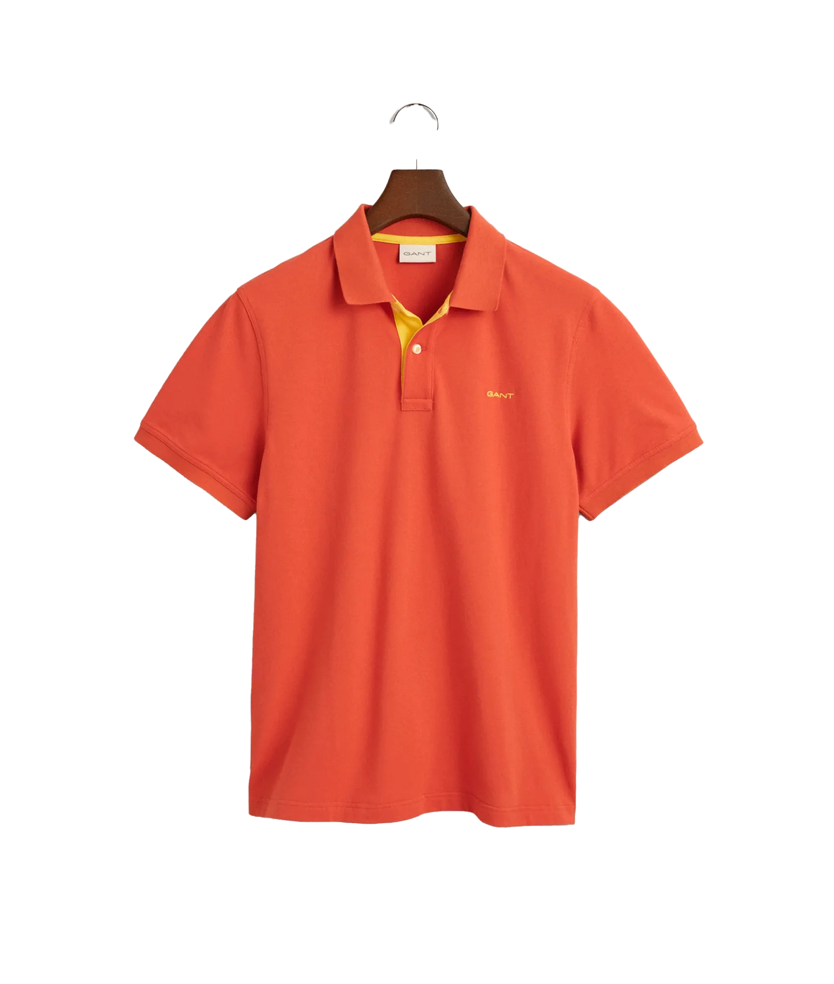 Contrast Piqué Polo Shirt - Orange