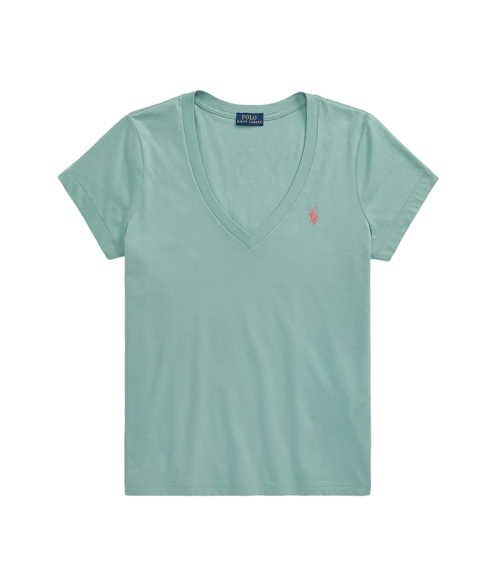 Cotton Jersey V-neck Tee - Green