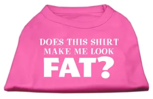 Does This Shirt Make Me Look Fat? Screen Printed Shirt Bright Pink XXXL (20)