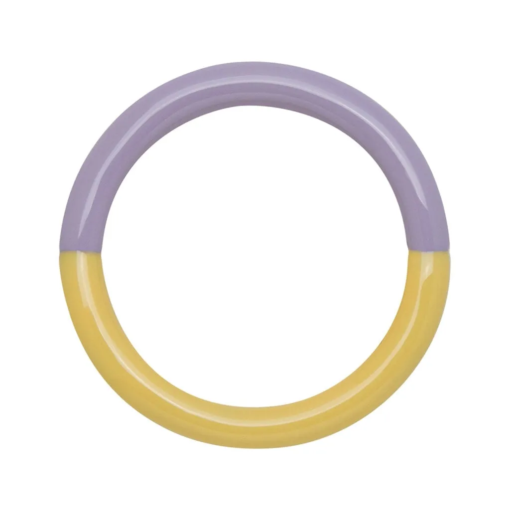 Double Color Ring - Bright Yellow - Lavender