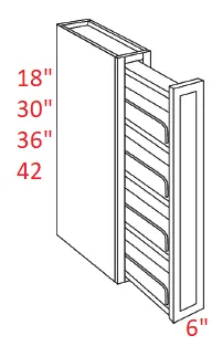 EB22-WSP30 Elegant Dove Assembled Wall Spice Cabinet