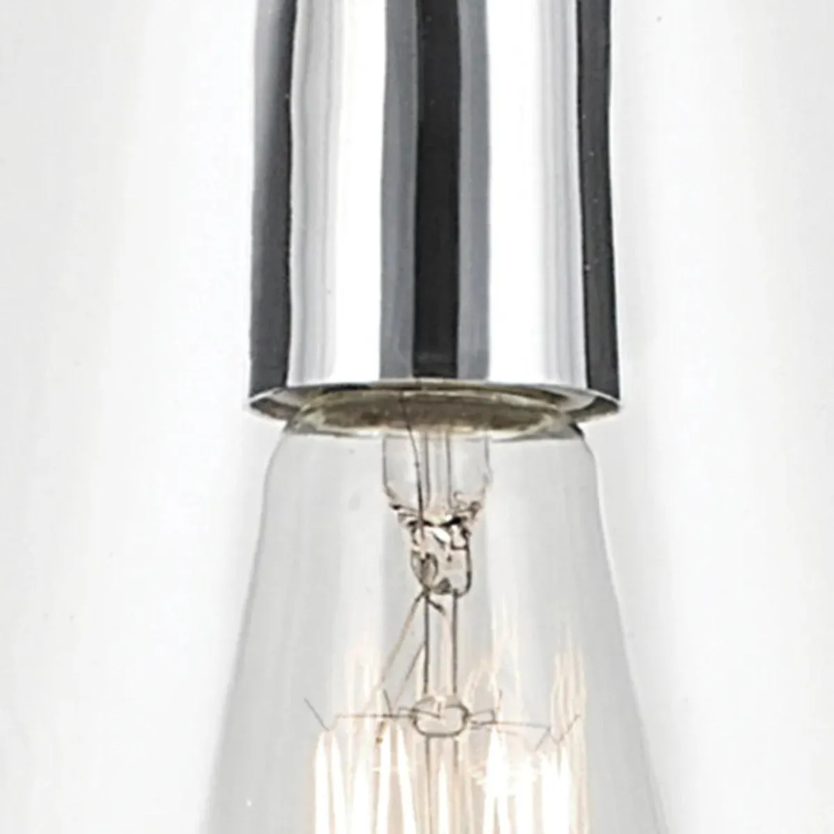 Everly 15" 1-Light Cone Pendant Light with Clear Glass, Chrome Finish