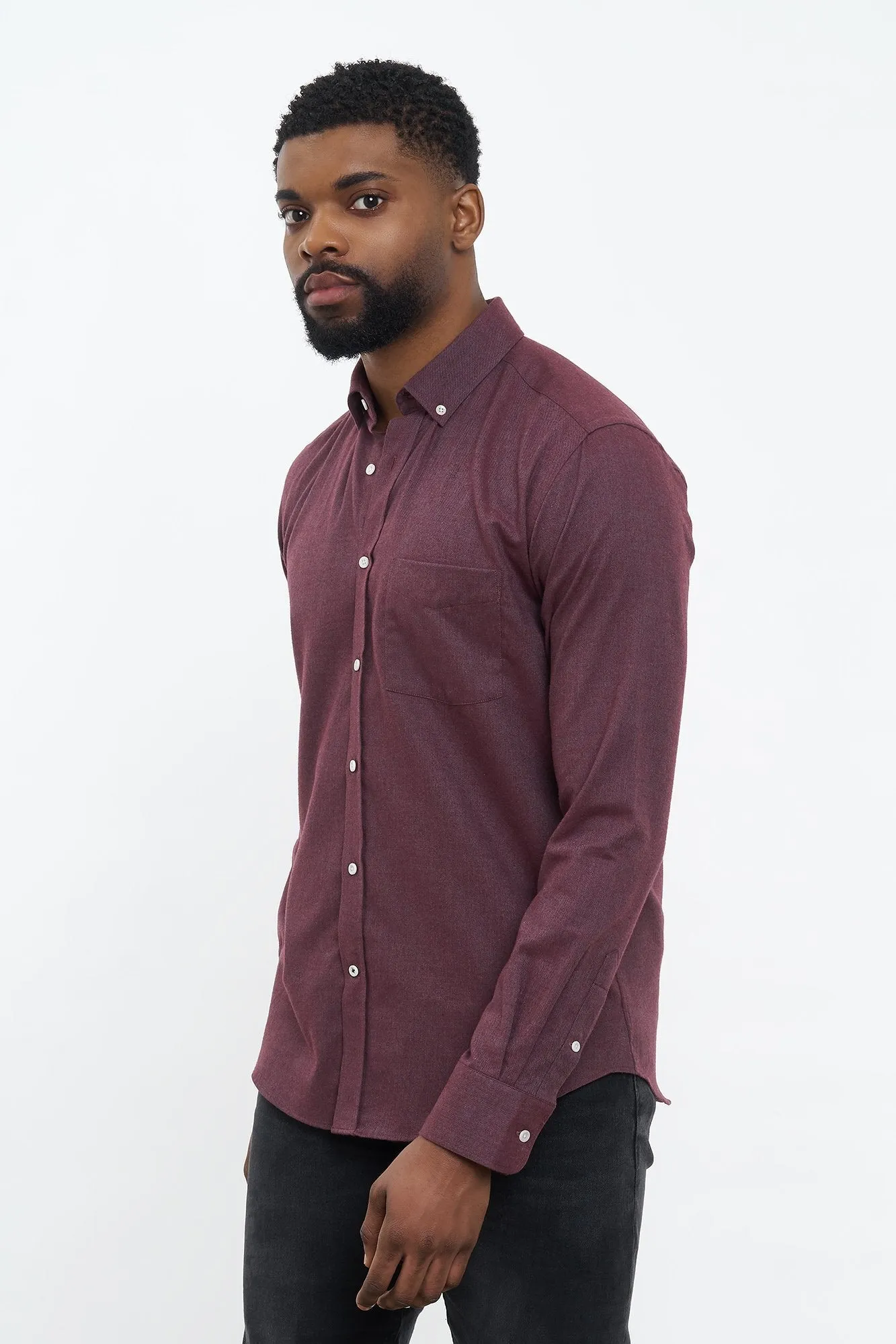 Flannel Shirt Populus Bordeaux