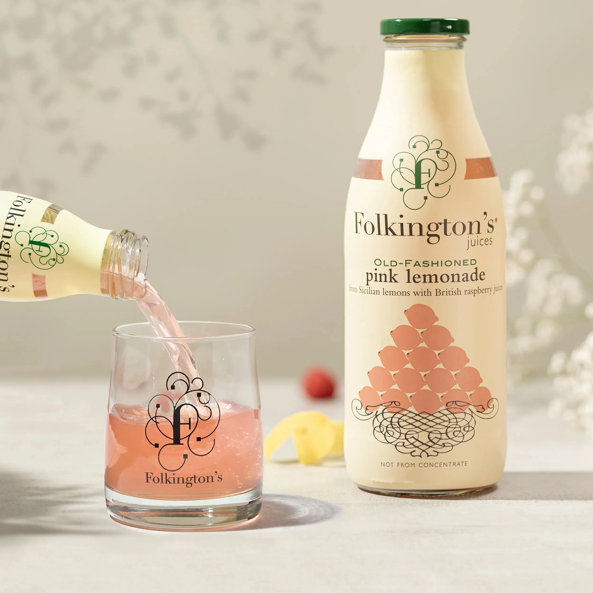 Folkington's 1 Litre Pink Lemonade