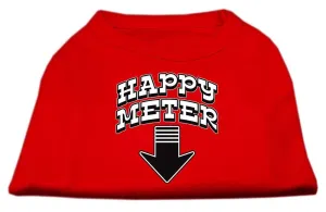 Happy Meter Screen Printed Dog Shirt Red XXL (18)