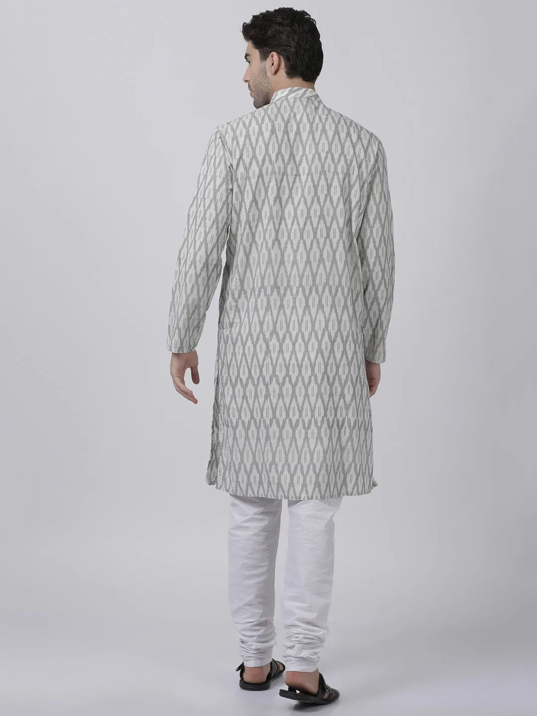 Jashvi Men's White Pure Cotton Kurta and Pyjama Set