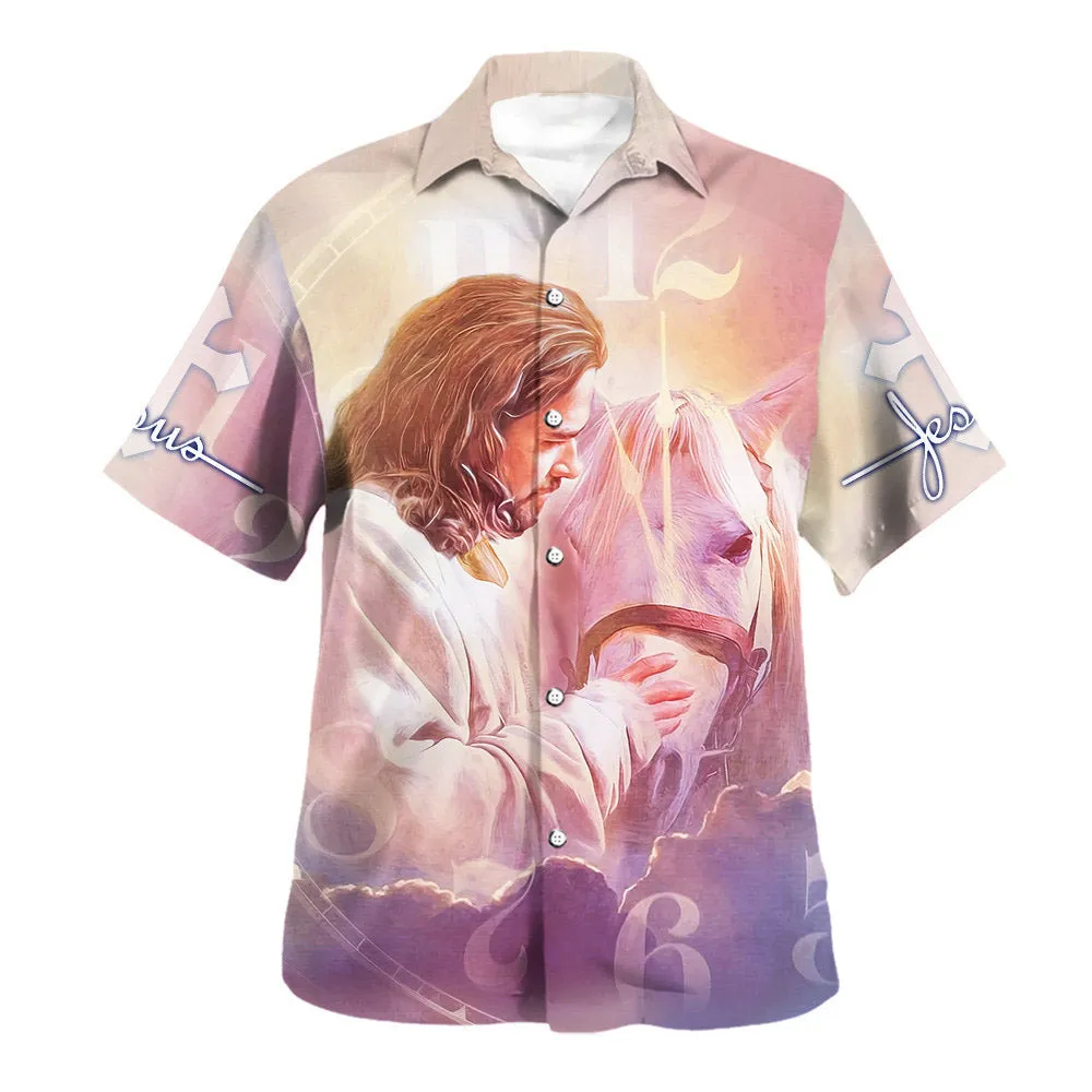 Jesus And Horses Hawaiian Shirts For Men And Women - Christian Hawaiian Shirt - Hawaiian Summer Shirts