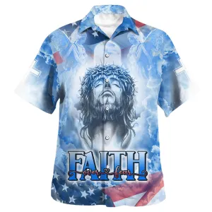 Jesus Faith Over Fear Hawaiian Shirts For Men And Women - Christian Hawaiian Shirt - Hawaiian Summer Shirts