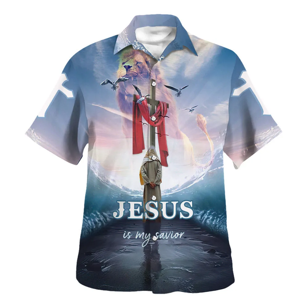 Jesus Walking On The Water Hawaiian Shirt - Jesus Is My Savior Hawaiian Shirts For Men & Women - Christian Hawaiian Shirt - Hawaiian Summer Shirts