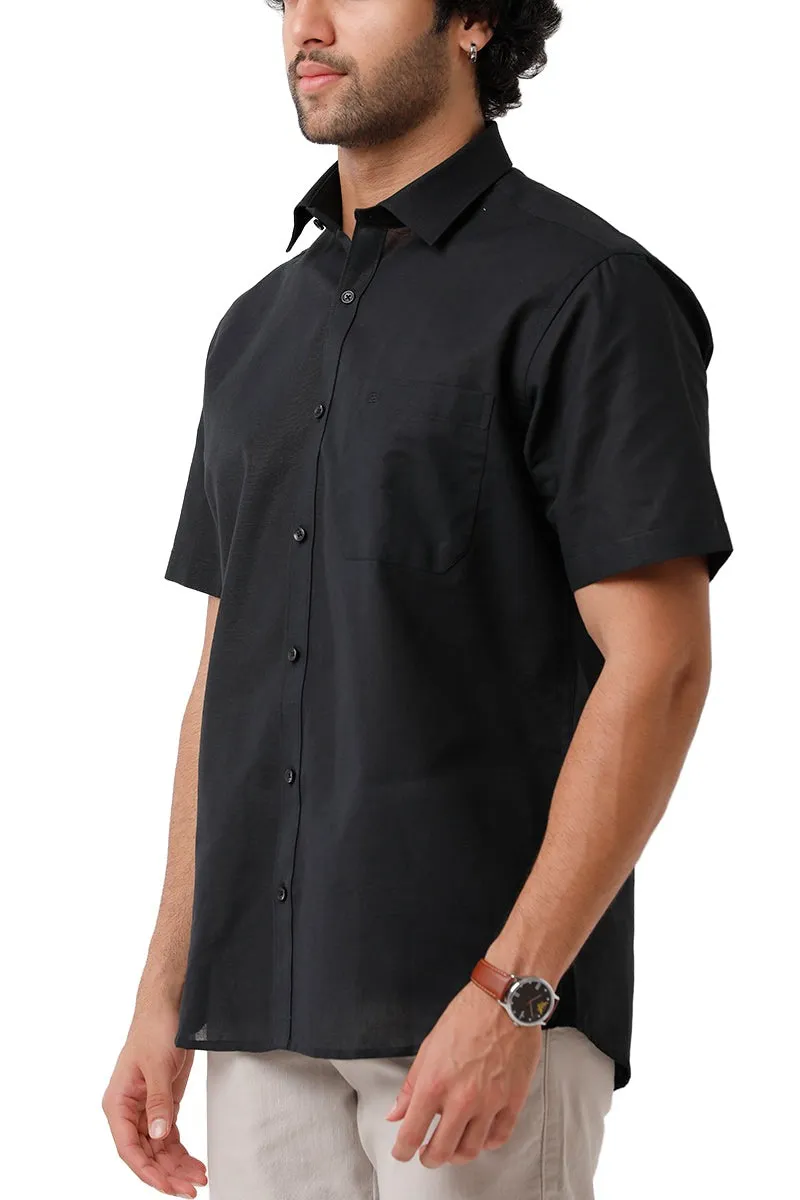 Jute Classic - Black Formal Shirt For Men | Ariser