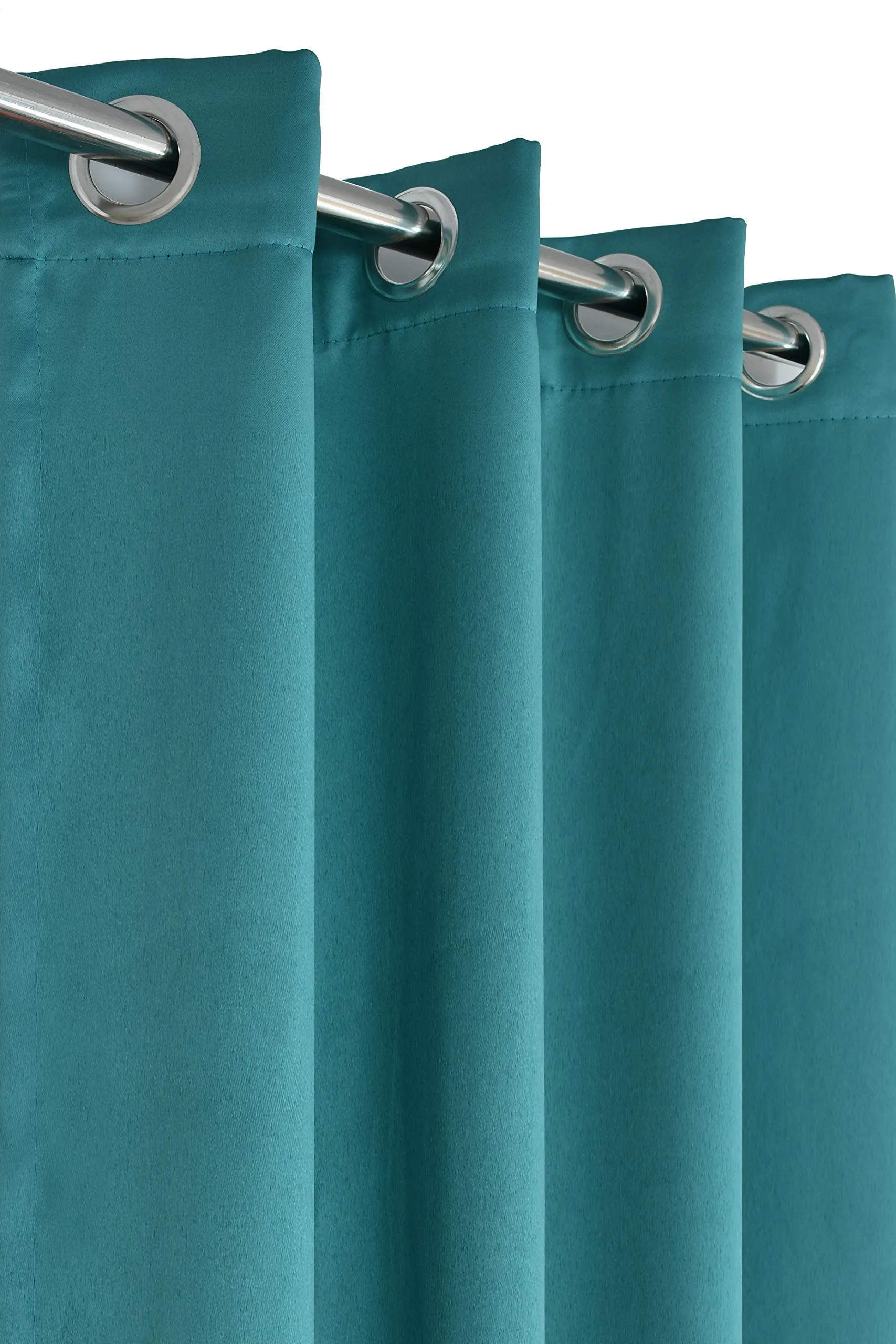 Kuber Industries Polyester Decorative 5 Feet Window Curtain Darkening Blackout|Drapes Curtain with 8 Eyelet for Home & Office (Aqua)