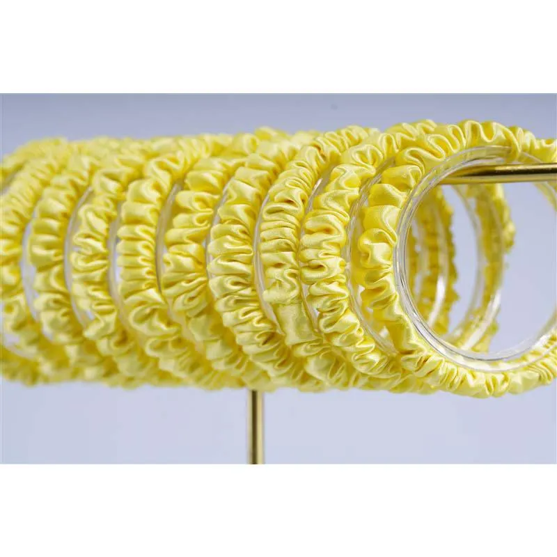 Lemon silk scrunchies mini