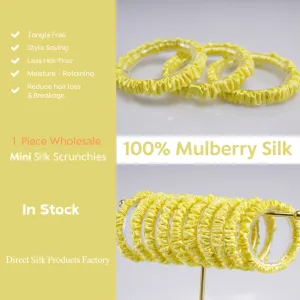 Lemon silk scrunchies mini