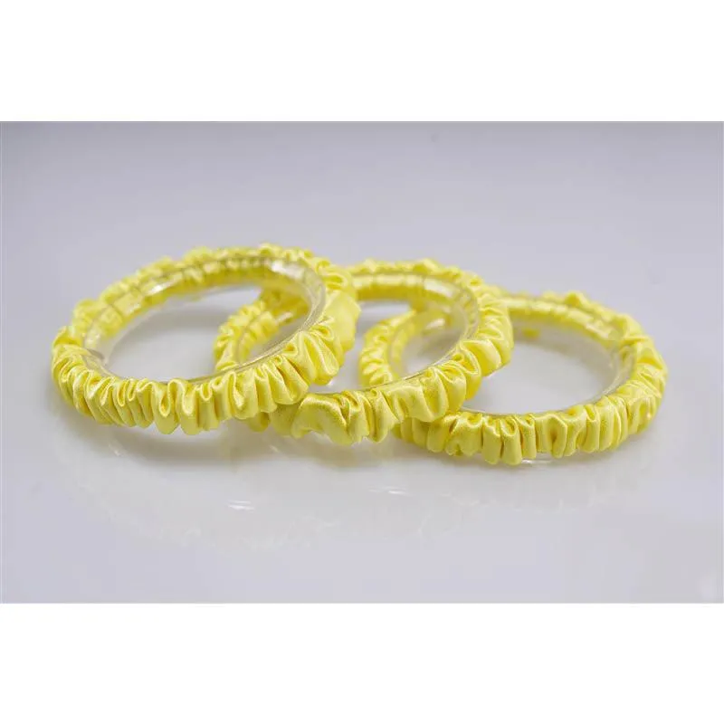 Lemon silk scrunchies mini