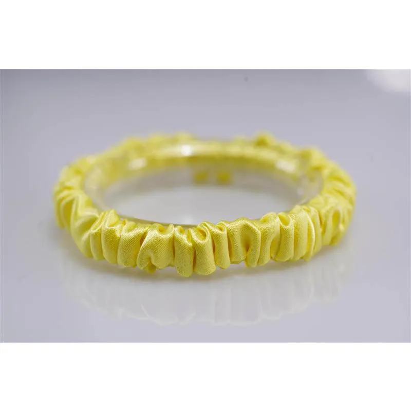 Lemon silk scrunchies mini