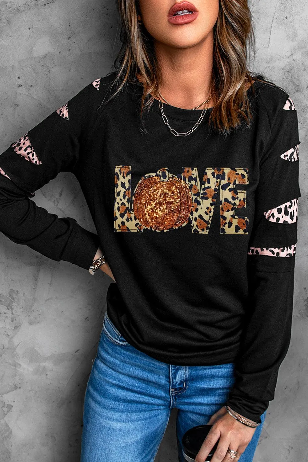 Leopard Long Sleeve Sweatshirt