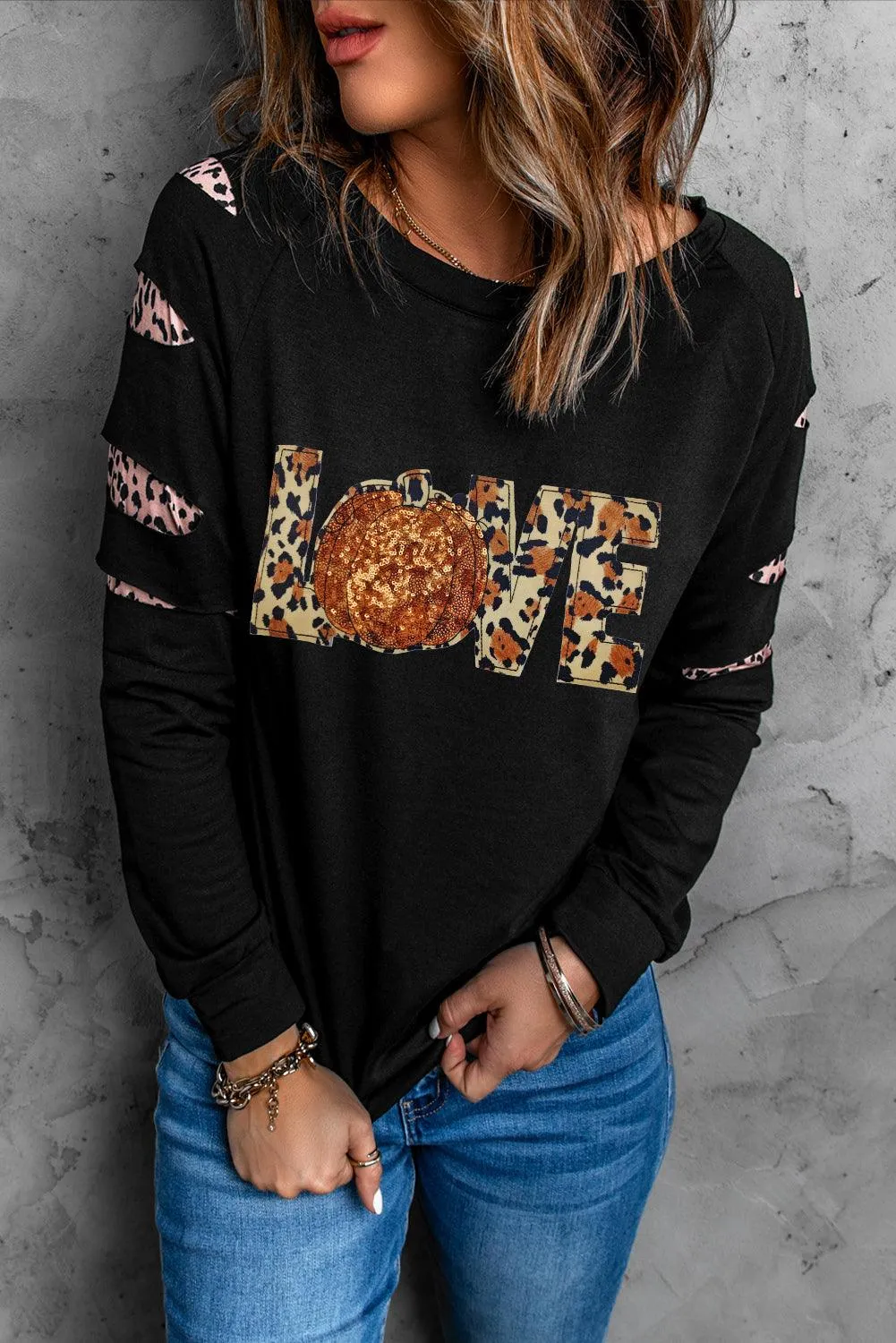 Leopard Long Sleeve Sweatshirt