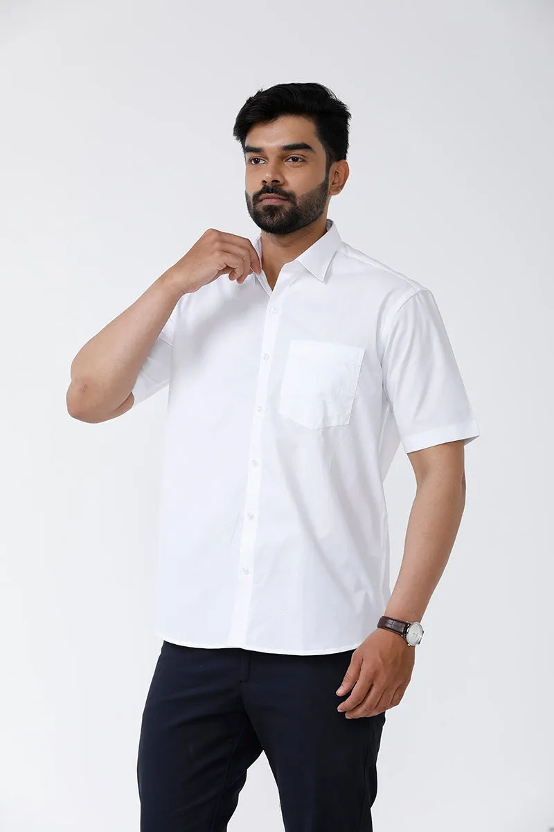 Liberty - 100% Cotton Formal White Shirts For Men | Uathayam