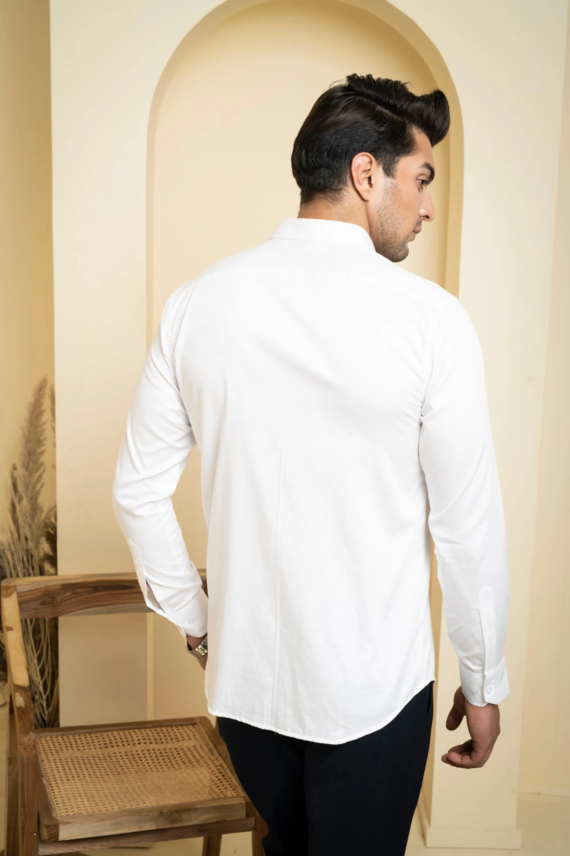 Men's White Color Antila Full Sleeves Shirt - Hilo Design