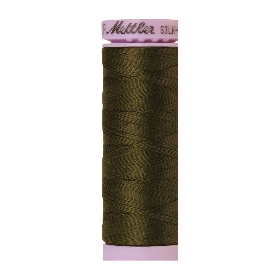 Mettler Silk-Finish 50wt Solid Cotton Thread 164yd/150M Golden Brown 0667