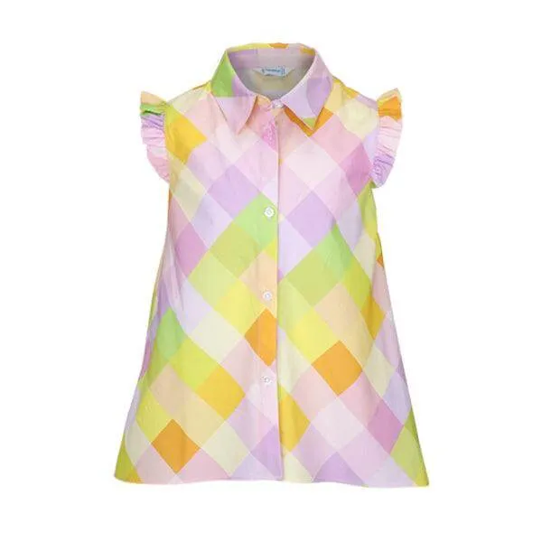 MULTI-COLOUR GEOMETRIC BLOUSE