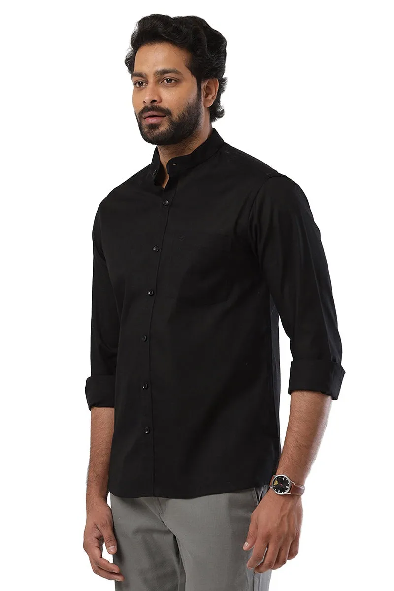 Neo - Pure Black Formal Shirt For Men | Ariser