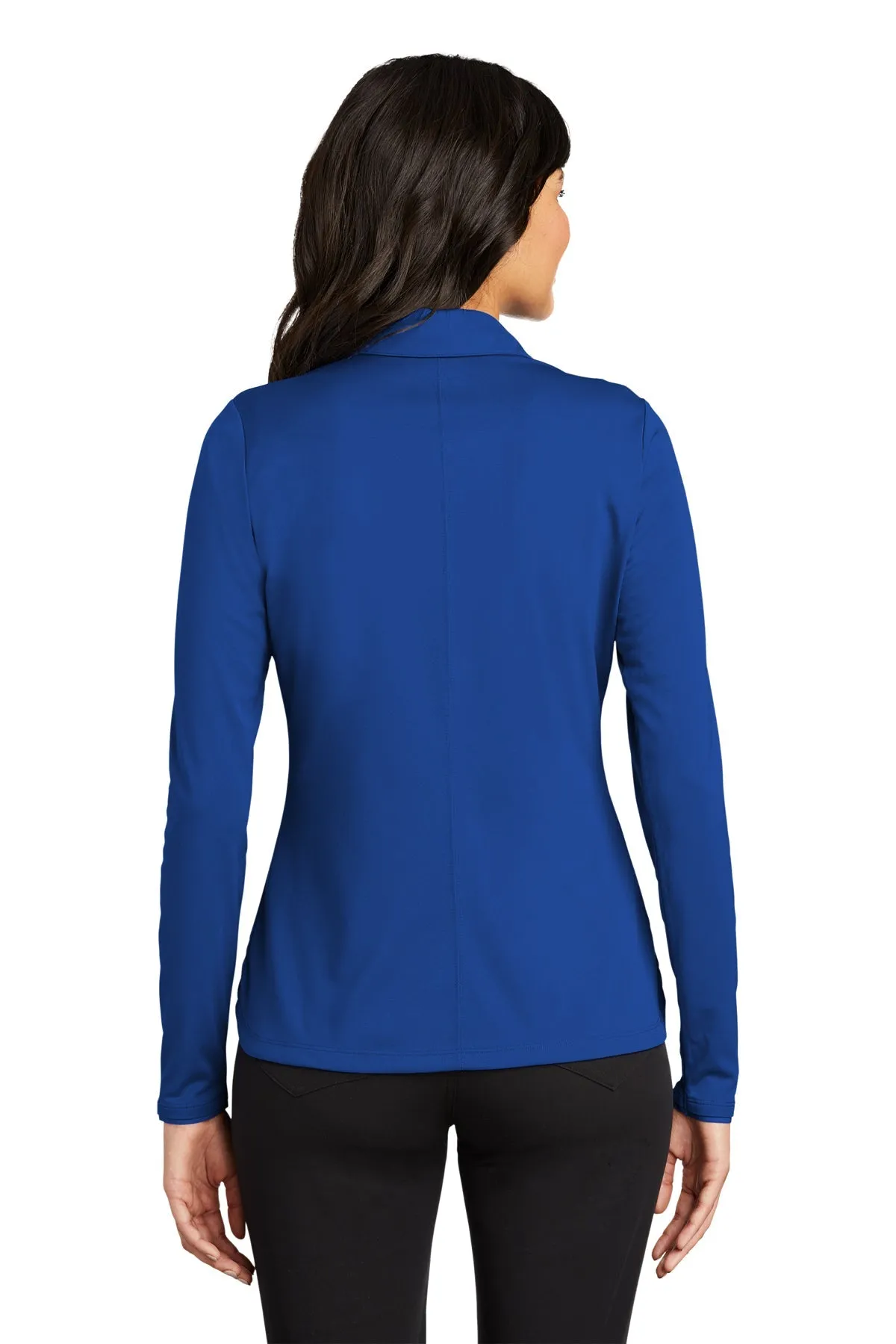 Nike Ladies Long Sleeve Dri-FIT Stretch Custom Polos, Blue Sapphire