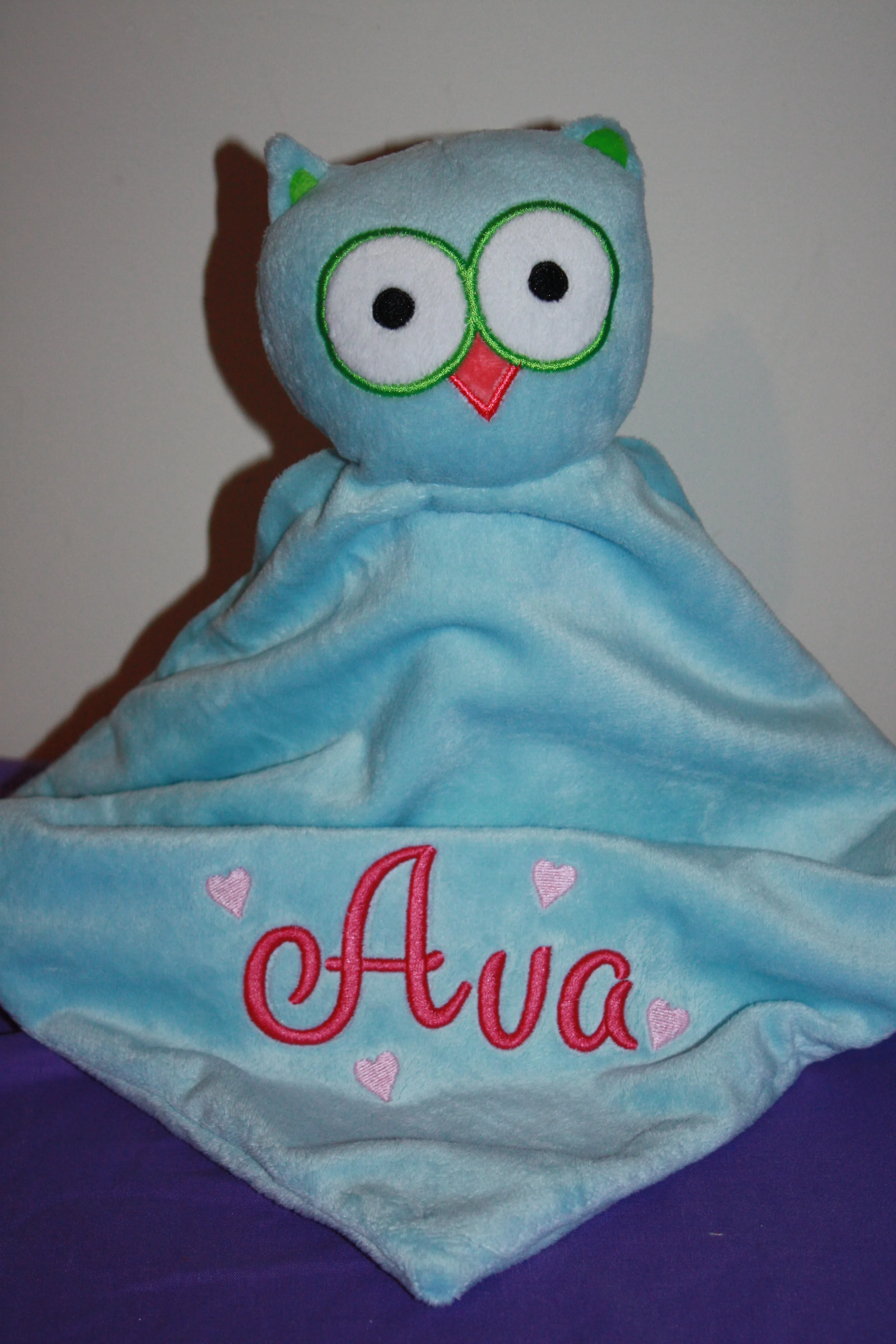 Owl Embroidered Blankie