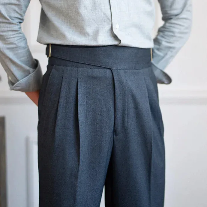 Parisian waist straight trousers