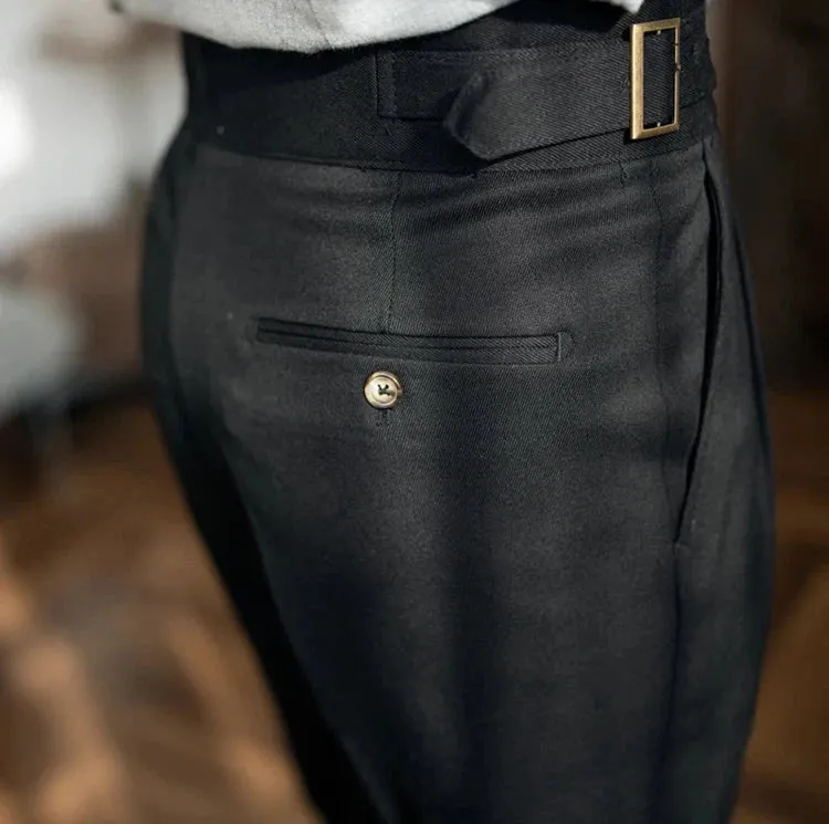 Parisian waist straight trousers