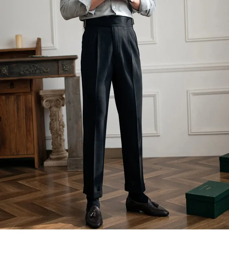 Parisian waist straight trousers