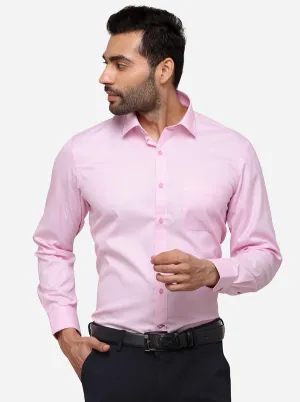 Pink Printed Regular Fit Formal Shirt | Greenfibre