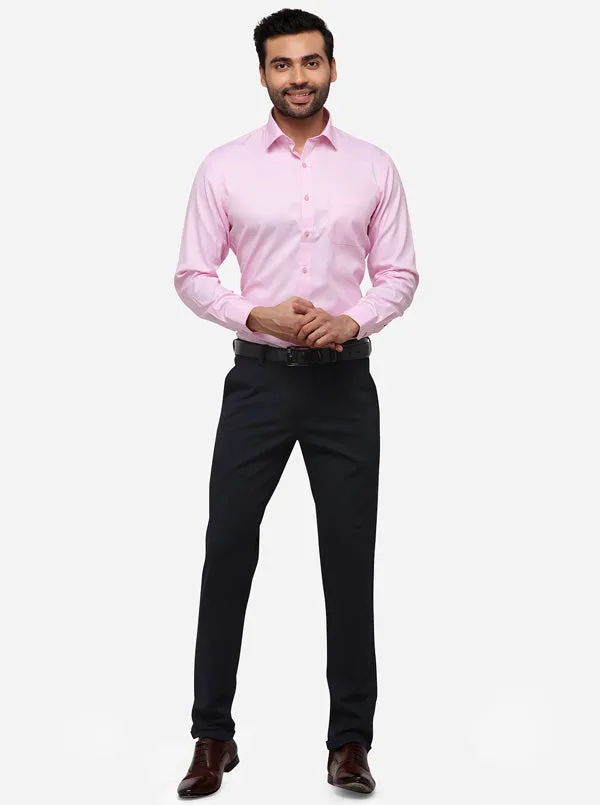 Pink Printed Regular Fit Formal Shirt | Greenfibre