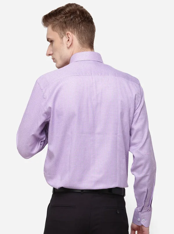 Purple Dobby Regular Fit Formal Shirt | JadeBlue