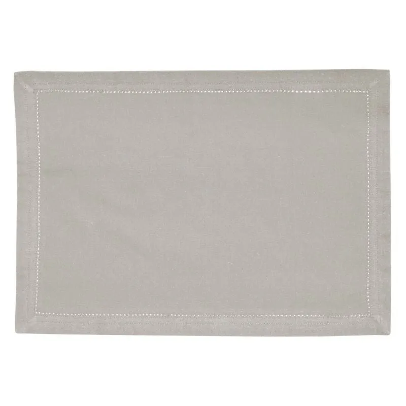 RANS Elegant Hemstitch Oatmeal Placemat