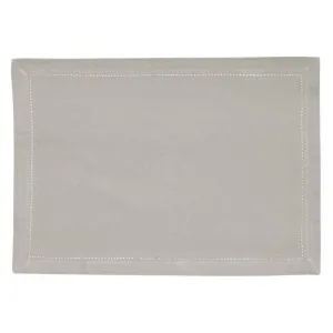 RANS Elegant Hemstitch Oatmeal Placemat