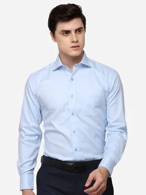 Sky Blue Solid Smart Fit Formal Shirt | JadeBlue