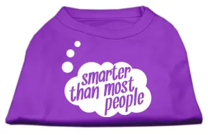 Smarter then Most People Screen Printed Dog Shirt   Purple Med (12)