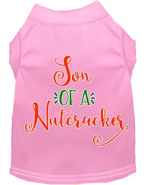 Son Of A Nutcracker Screen Print Dog Shirt Light Pink Xxxl